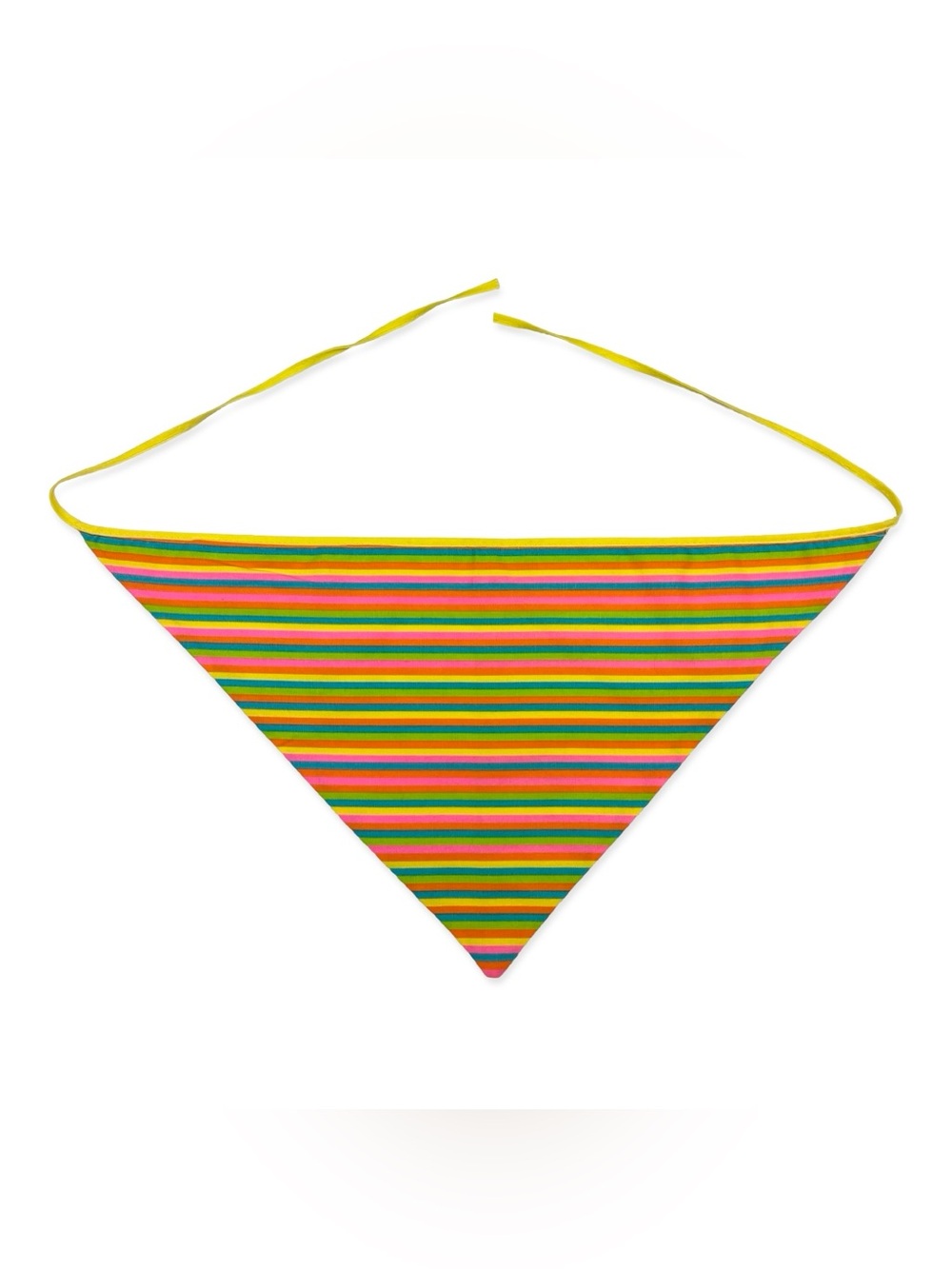 Vintage 70s Neon Striped Triangle Hair Bandana Headscarf